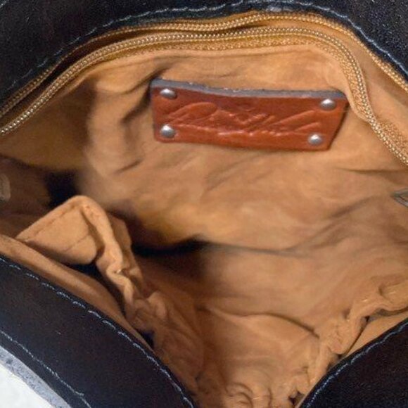 NWT! Patricia Nash Women's Leather Cavalino Cow Venezia Crossbody Bag Black - Picture 9 of 11